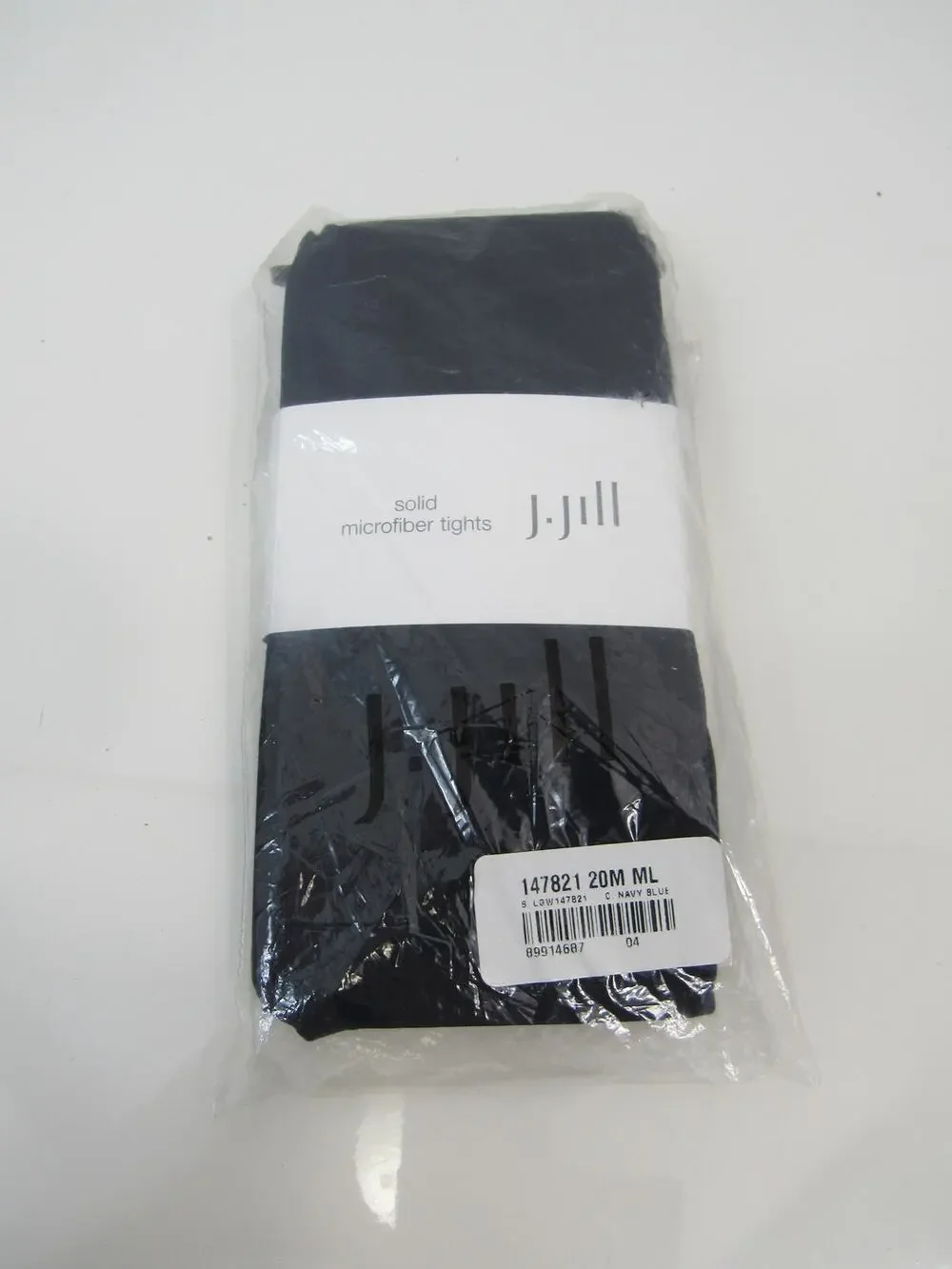 NWT J. Jill M/L Navy Blue Solid Microfiber Tights